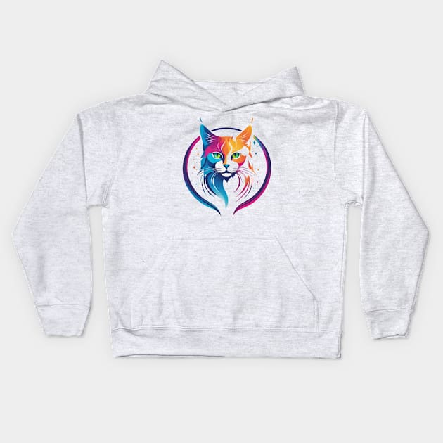 cat logo Kids Hoodie by GAGO5